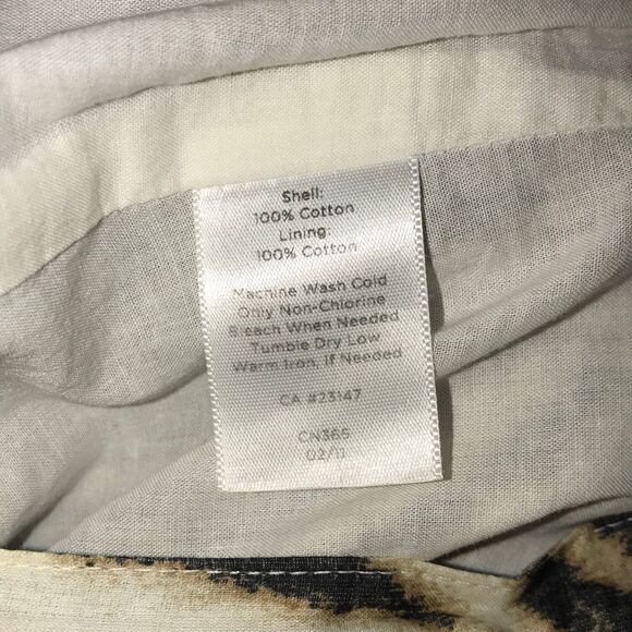 Talbots Petite skirt career brown tan geometric cotton lined Sz 4P - Picture 5 of 5